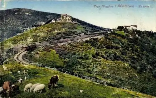 Ak Stresa Piemonte Italien, Monte Mottarone, Bergbahn