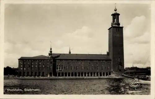 Ak Stockholm Schweden, Stadshuset, Wasseransicht,  Architektur