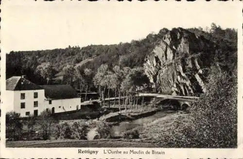 CPA Rettigny Wallonie Luxembourg, L'Ourthe au Moulin de Bistain