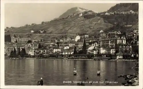 Ak Montreux Kanton Waadt, Gesamtansicht, Chernex