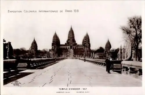 Ak Angkor Wat Kambodscha, Tempel  Exposition Coloniale Internationale de Paris 1931
