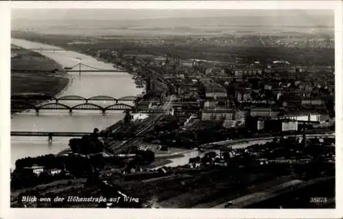 Ak Wien, Blick von der Höhenstraße auf die Stadt