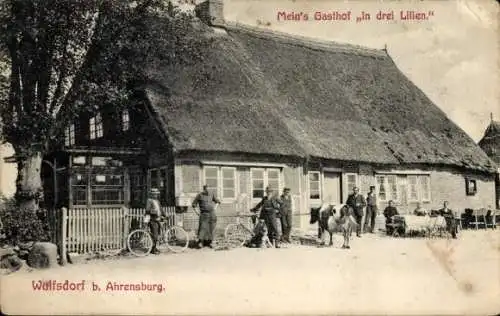 Ak Wulfsdorf Ahrensburg in Holstein, Mein's Gasthof In drei Lilien