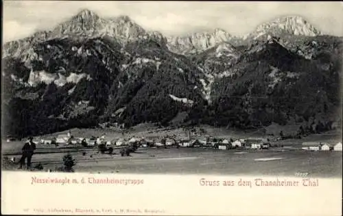 Ak Haller Nesselwängle in Tirol, Thannheimer Tal, Berge