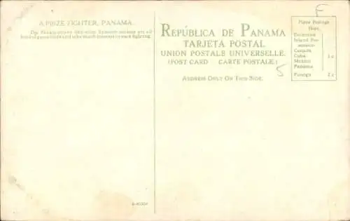Ak Panama City Panama, A Prize Fighter