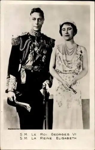 Ak König George VI. und Königin Elizabeth