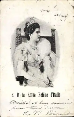Ak Königin Helene von Italien