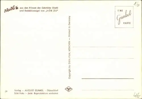 Ak Mecki der Igel, Nimm Dir Zeit und denk an mich, Igelkind, Auto