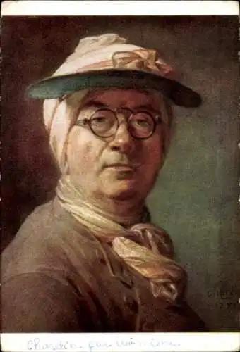 Künstler Ak Chardin, Jean Siméon, Selbstbildnis