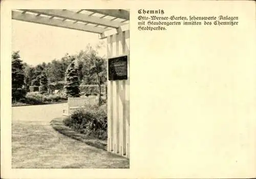Ak Chemnitz in Sachsen, Otto-Werner-Garten, Staudengarten, im Chemnitzer Stadtpark