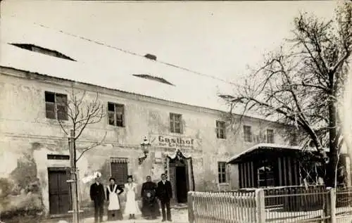 Foto Ak Jesau Kamenz Sachsen, Gasthof zur Erholung, Winter