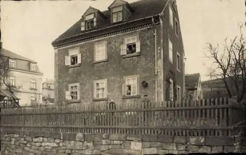 Foto Ak Jenkwitz Kubschütz in der Oberlausitz, Wohnhaus, Anwohner