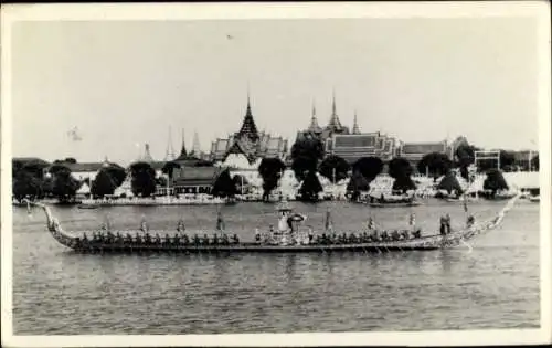 Ak Bangkok Thailand, Teilansicht, Royal Barge Procession