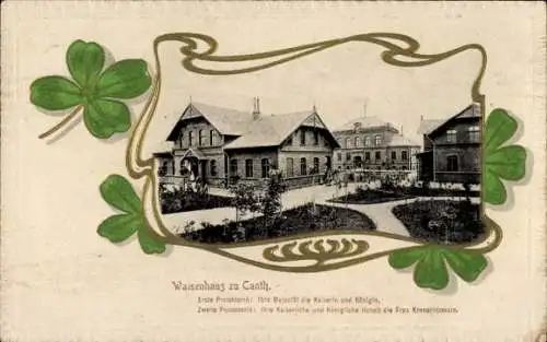 Passepartout Ak Kąty Wrocławskie Canth Kanth Schlesien, Waisenhaus