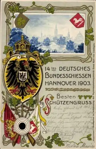 Ak 14.Deutsches Bundesschießen, Hannover 1903