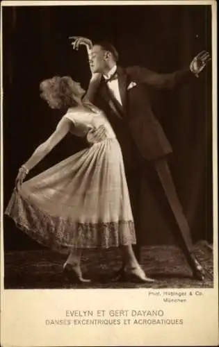 Ak Tänzer und Akrobaten Evelyn und Gert Dayano, Portrait