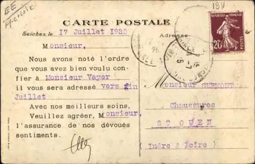 Ak Seiches sur le Loir Maine et Loire, Vue Generale des Tanneries Angevines