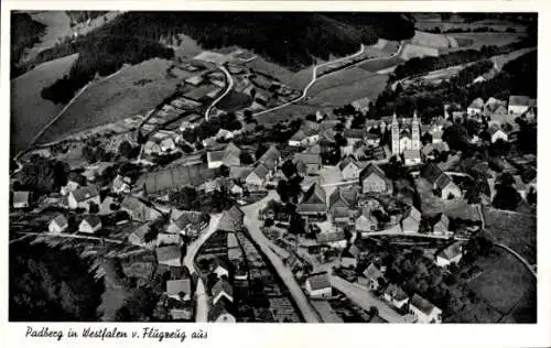 Ak Padberg Marsberg im Sauerland, Fliegeraufnahme