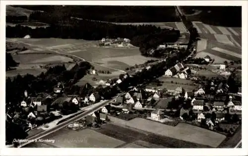 Ak Ochenbruck Schwarzenbruck in Mittelfranken, Fliegeraufnahme