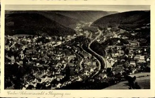Ak Calw im Schwarzwald, Fliegeraufnahme