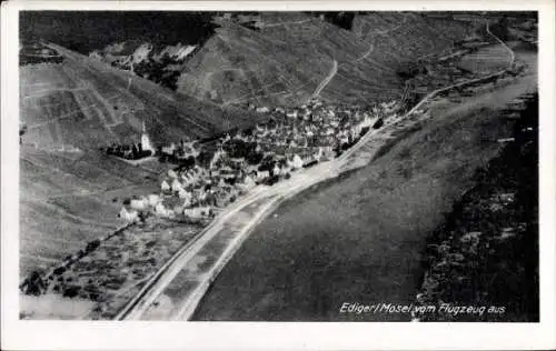 Ak Ediger Eller an der Mosel, Fliegeraufnahme