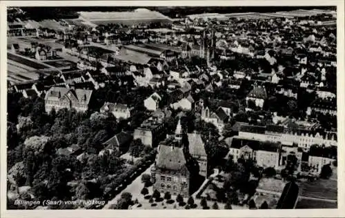 Ak Dillingen im Saarland, Fliegeraufnahme