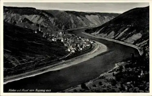 Ak Klotten an der Mosel, Fliegeraufnahme