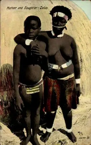 Ak Südafrika, Mother and Daughter-Zulus