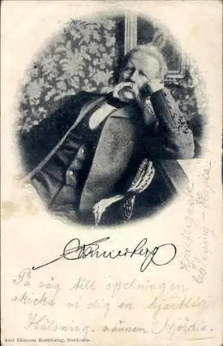 Ak Gunnar Wennerberg, schwedischer Dichter, Komponist, Beamter und Politiker, Portrait