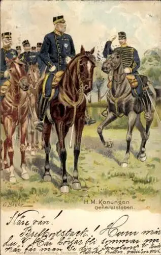 Künstler Litho H.M. Konungen, Generalstaben
