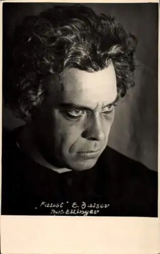 Ak Schauspieler E. Balser, Rolle Faust