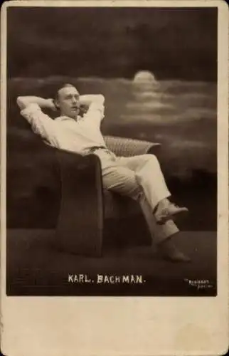 Foto Ak Schauspieler Karl Bachmann, Portrait