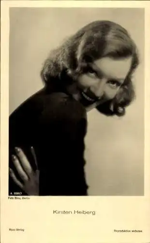 Ak Schauspielerin Kirsten Heiberg, Portrait, Autogramm