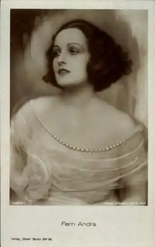 Ak Schauspielerin Fern Andra, Portrait