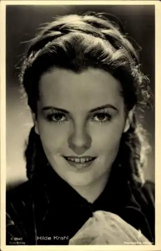 Ak Schauspielerin Hilde Krahl, Portrait, Ross Verlag A 3294 1, Autogramm
