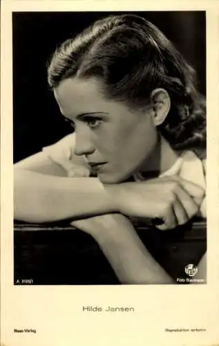 Ak Schauspielerin Hilde Jansen, Portrait, Autogramm