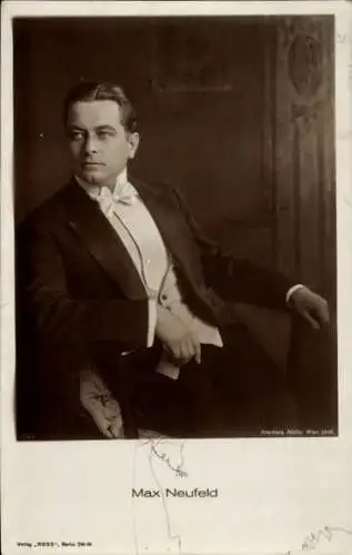 Ak Schauspieler Max Neufeld, Portrait
