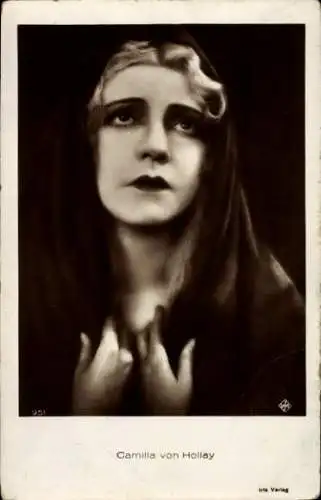 Ak Schauspielerin Camilla von Hollay, Portrait