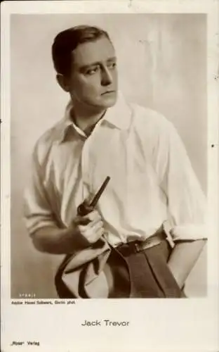 Ak Schauspieler Jack Trevor, Portrait, Pfeife, Ross 3164/1