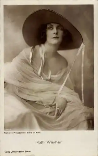 Ak Schauspielerin Ruth Weyher, Portrait