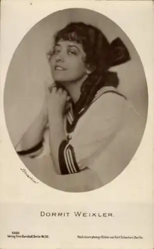 Ak Schauspielerin Dorrit Weixler, Portrait, Matrosenhemd