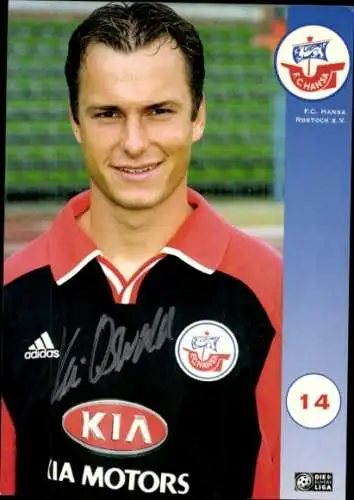 Autogrammkarte Fußballer Kai Oswald, FC Hansa Rostock, Autogramm