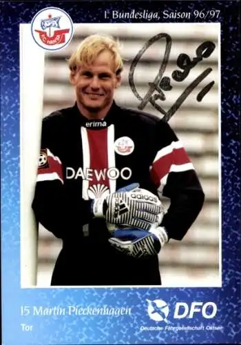 Autogrammkarte Fußballer Martin Pieckenhagen, FC Hansa Rostock, Autogramm