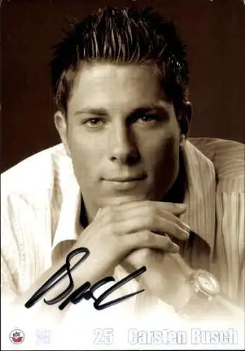 Autogrammkarte Fußballer Carsten Busch, FC Hansa Rostock, Autogramm