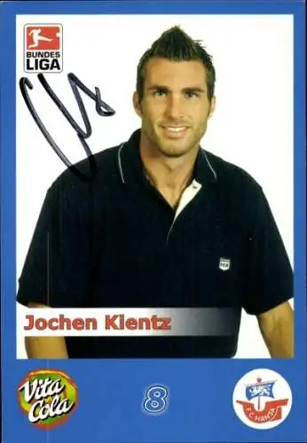 Autogrammkarte Fußballer Jochen Kientz, FC Hansa Rostock, Autogramm