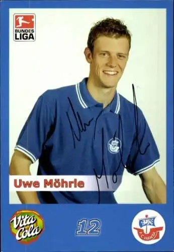 Autogrammkarte Fußballer Uwe Möhrle, FC Hansa Rostock, Autogramm