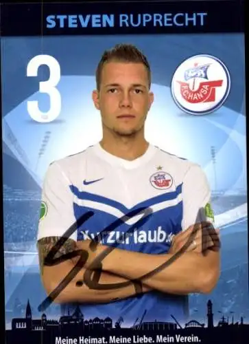 Autogrammkarte Fußballer Steven Ruprecht, FC Hansa Rostock, Autogramm