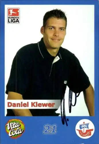 Autogrammkarte Fußballer Daniel Klewer, FC Hansa Rostock, Autogramm