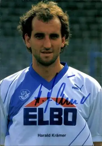 Autogrammkarte Fußballer Harald Krämer FC Hansa Rostock, Autogramm