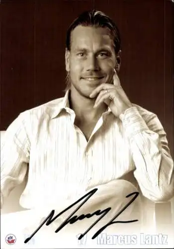 Autogrammkarte Fußballer Marcus Lantz, FC Hansa Rostock, Autogramm